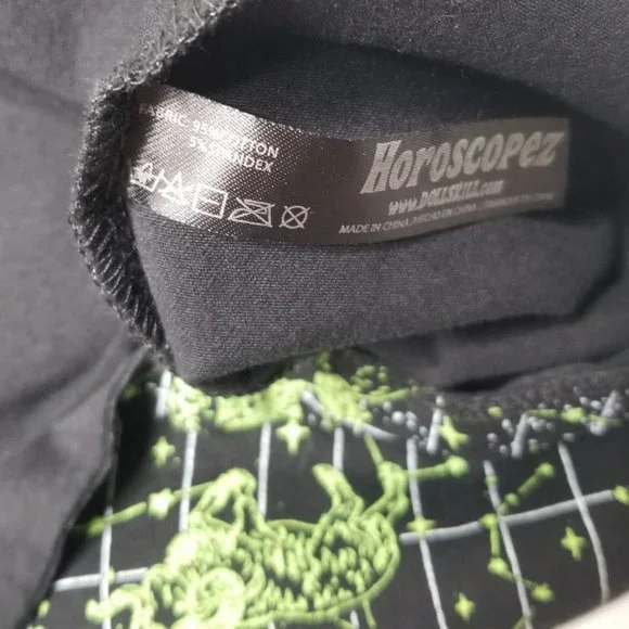 Dolls Kill Horoscopez Constellation Mini Dress Short Sleeve Mock Neck Zodiac - Picture 9 of 9